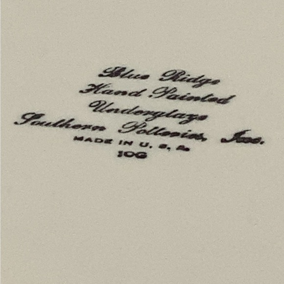 Southern Potteries Blue Ridge Hand Painted 12” Round Platter - Picture 12 of 14